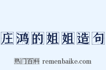 庄鸿的姐姐造句是什么意思的图片
